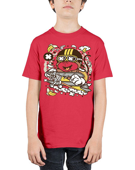 Monkey Pilot - monkey - Youth Tee Unisex
