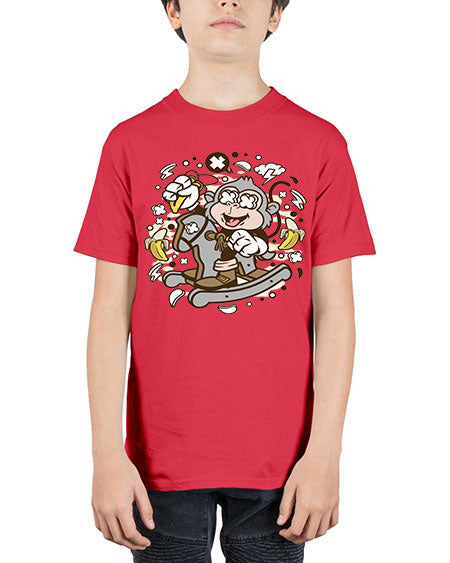 Monkey Rocking Horse - monkey - Youth Tee Unisex