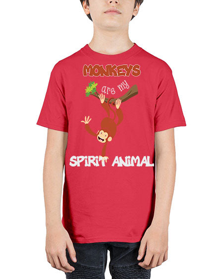 Monkeys Are my Spirit Animals 19# - monkey - Youth Tee Unisex