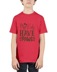 My Kids Have Paws Style 21# - cats - Youth Tee Unisex