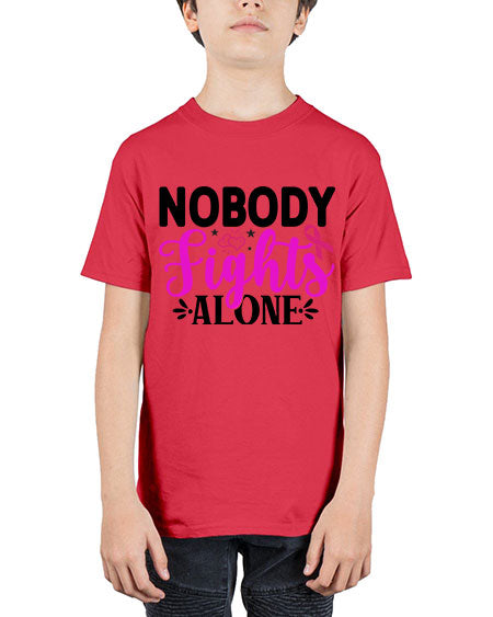 Nobody Fights Alone 12# - breast cancer - Youth Tee Unisex