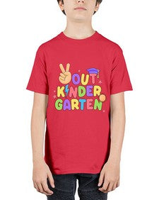 Peace Out Kindergarten Peace Hand 636# - kindergarten - Youth Tee Unisex