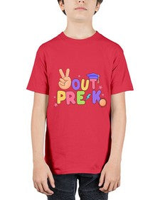 Peace Out PreK Peace Hand 638# - prek headstart - Youth Tee Unisex