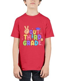 Peace Out third Grade Peace 648# - third grade - Youth Tee Unisex