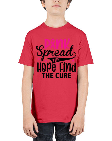 Pink Spread the Hope Find the Cure 10# - breast cancer - Youth Tee Unisex