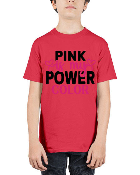 Pink is My Power Color 11# - breast cancer - Youth Tee Unisex