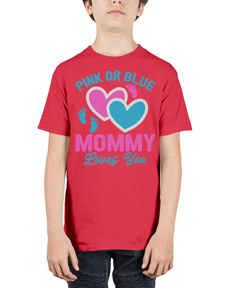 Pink or blue mommy loves you Style 186# - baby - Youth Tee Unisex