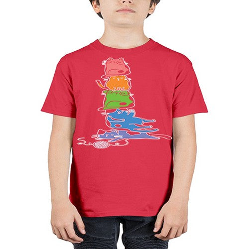 Pride Kawaii Cats Pile Cute Anime 277# - anime - Youth Tee Unisex
