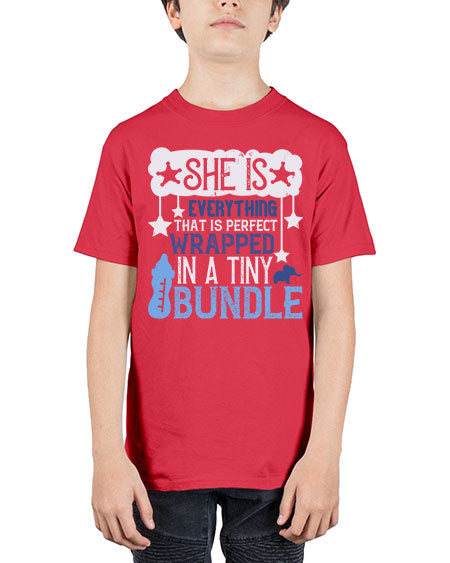 She is everything that is perfect wrapped in a tiny bundle Style 445# - baby - Youth Tee Unisex