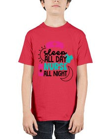 Sleep All Day Nurse All Night Style Style 1397# - nurse - Youth Tee Unisex