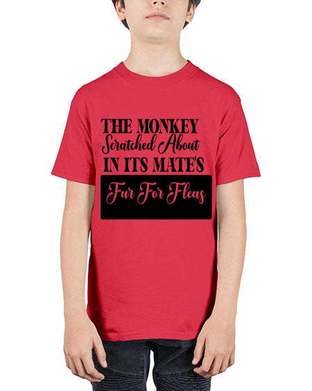 The monkey scratched about in  - monkey - Youth Tee Unisex