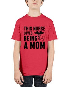 This nurse loves being a mom1558# - nurse - Youth Tee Unisex