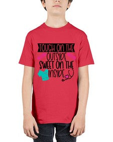 Tough On The Outside Sweet On The Inside Style Style 1581# - nurse - Youth Tee Unisex