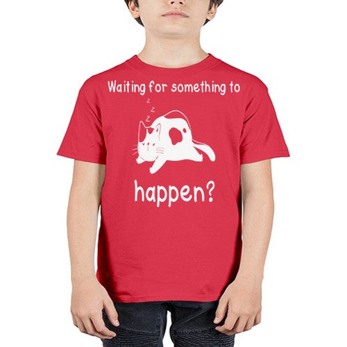 Waiting For Something Sleeping Cat 285# - anime - Youth Tee Unisex