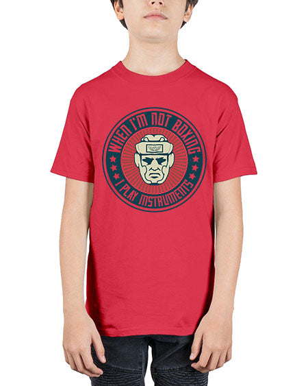 When Im not boxing I play instruments 1754# - boxing - Youth Tee Unisex