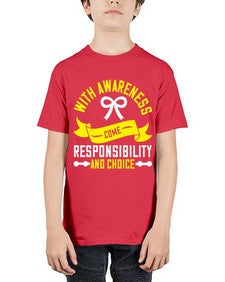 With awareness come responsibility and choice Style 5# - Self awareness - Youth Tee Unisex