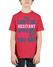 You cant be hesitant about who you are Style 48# - black afro - Youth Tee Unisex