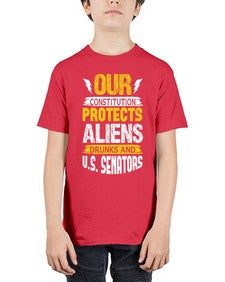 Your constituion protects aliens and drunks 49# - ufo - Youth Tee Unisex