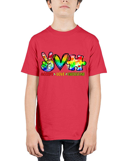 accept love understand - autism - Youth Tee Unisex