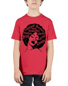 afro lady with words 24# - black girls or women - Youth Tee Unisex
