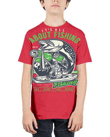 all about fishing cs 67# - shark-fish - Youth Tee Unisex