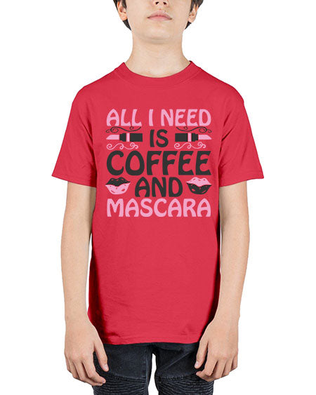 all i need is coffee and mascara Style 165# - beauty - fashion - Youth Tee Unisex
