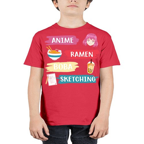 anime ramen boba sketching212# - anime - Youth Tee Unisex