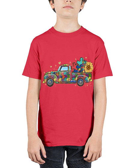 autism pick up truck - autism - Youth Tee Unisex