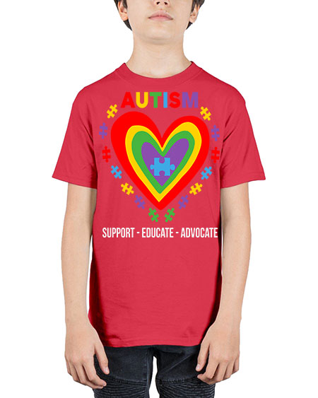 autism support educate 55# - autism - Youth Tee Unisex