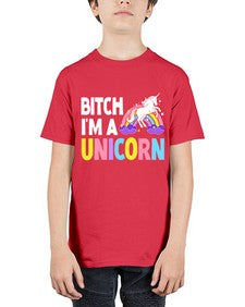bitch im a unicorn 61# - unicorn - Youth Tee Unisex