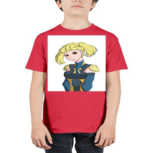 blonde girl wearing royal dress 30# - anime - Youth Tee Unisex