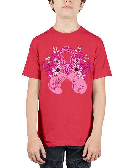 boxing gloves breast cancer - breast cancer - Youth Tee Unisex