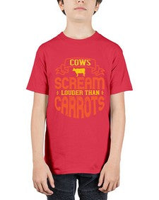 cows scream louder than carrots 135# - vegan - Youth Tee Unisex