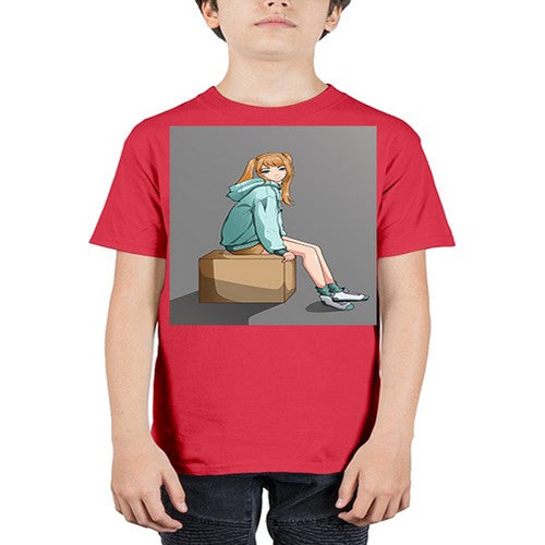 cute casual girl using jacket 49# - anime - Youth Tee Unisex