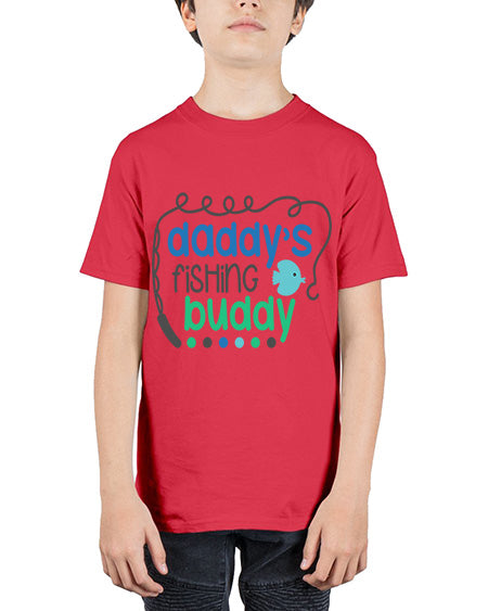 daddys fishing buddy 62# - shark-fish - Youth Tee Unisex