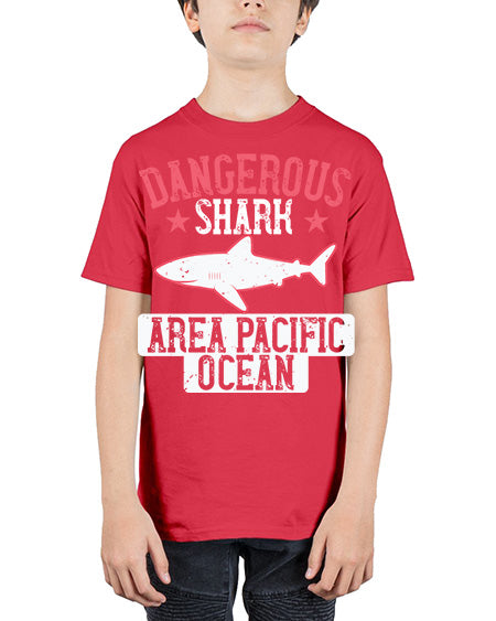dangerous shark area pacific ocean Style 92# - shark-fish - Youth Tee Unisex