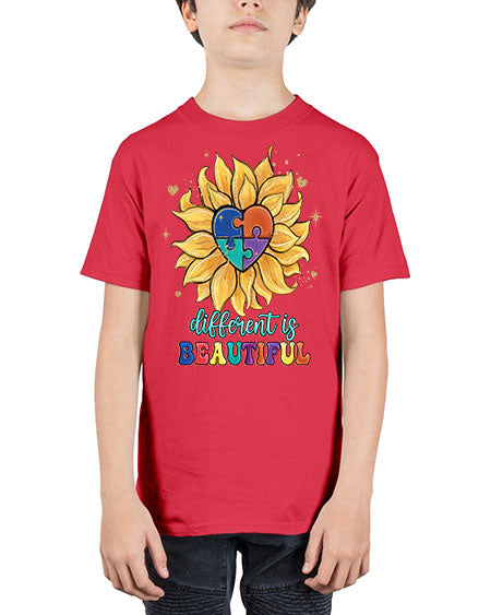 different is beautiful - autism - Youth Tee Unisex