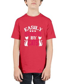 easily distracted by cats Style 46# - cats - Youth Tee Unisex