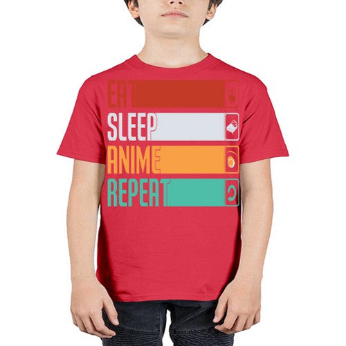 eat sleep anime repeat225# - anime - Youth Tee Unisex