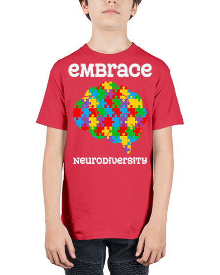 embrace neurodiversity autism awareness 87# - autism - Youth Tee Unisex