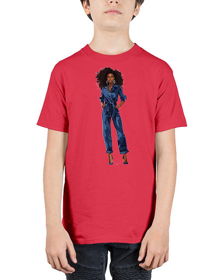 fashion girl in indigo 44# -  fashion - Youth Tee Unisex