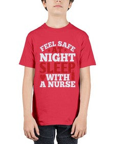 feel safe at night sleep with a nurse Style 776# - nurse - Youth Tee Unisex