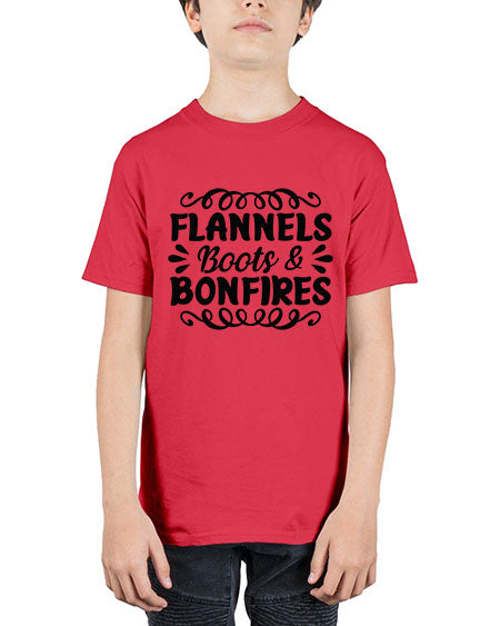 flannels boots bonfires 89# -  fashion - Youth Tee Unisex