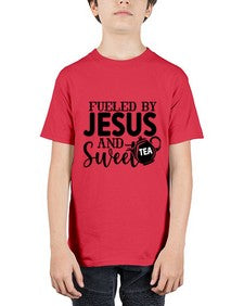 fueled by jesus and sweet tea 990# - tea - Youth Tee Unisex