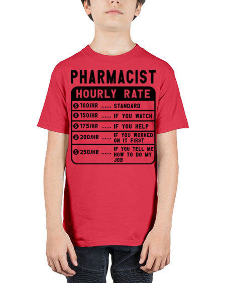 funny pharmacist hourly rate 808# - pharmacist - Youth Tee Unisex