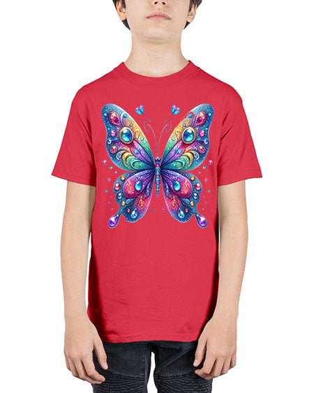 glitter butterfly 22# - butterfly - Youth Tee Unisex