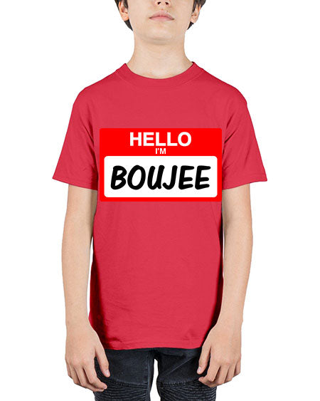 hello im boujee 131# - black words and phrases - Youth Tee Unisex