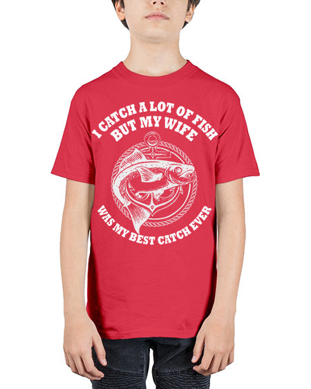 i catch a lot of fish 85# - shark-fish - Youth Tee Unisex