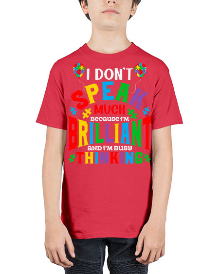 i dont speak much autism 91# - autism - Youth Tee Unisex