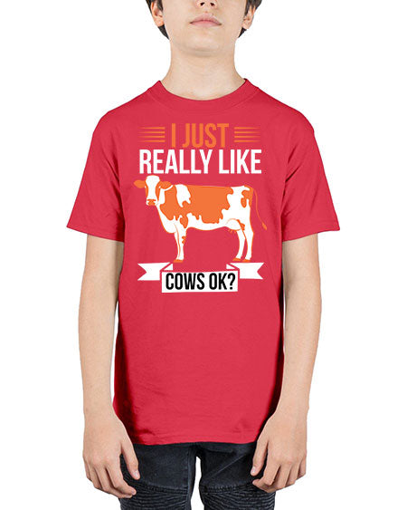 i just really like cows ok Style 3# - cow - Youth Tee Unisex